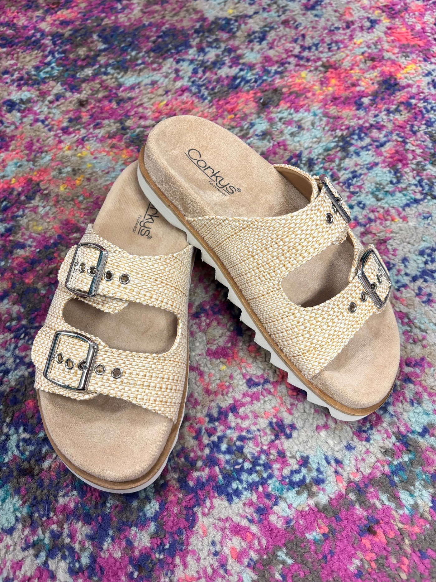 Corky’s Dash Raffia Sandals