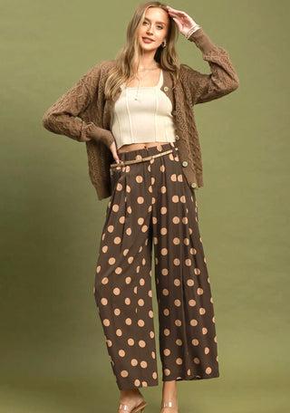 Umgee Espresso Dot Pants