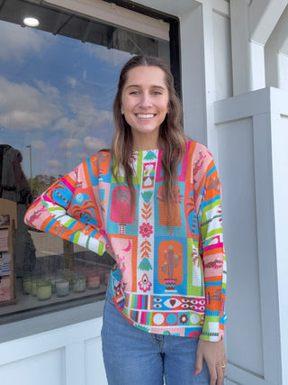 Postage Palm Trees One Size Sweater