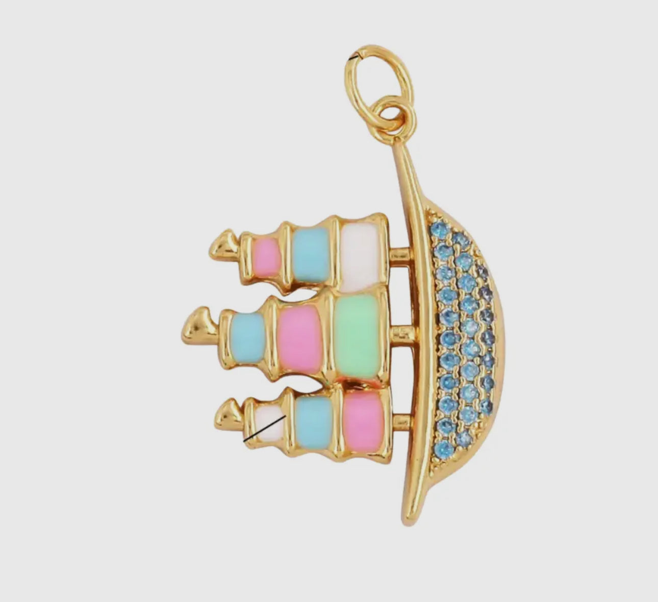 Colorful Ship Charm