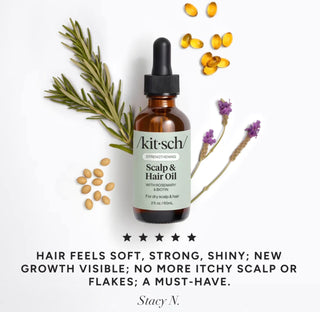 KITSCH Strengthening Rosemary & Biotin Scalp & Hair Oil - 2fl oz./60mL