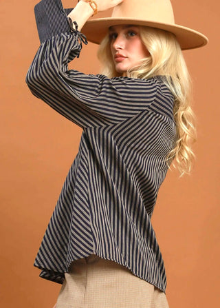 Umgee Harbor Stripe Blouse