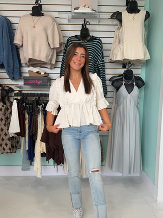 The Darcy Ruffle Peplum Top