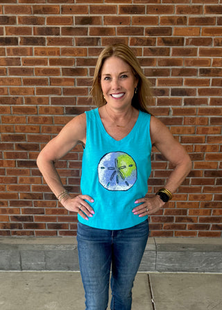 Escape by Habitat Destination Sand Dollar V-Neck Tank
