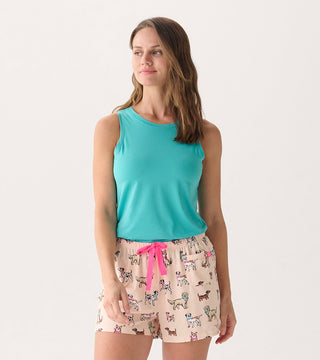 Capelton Road Scoop Neck PJ Tank In A Bag - Baltic