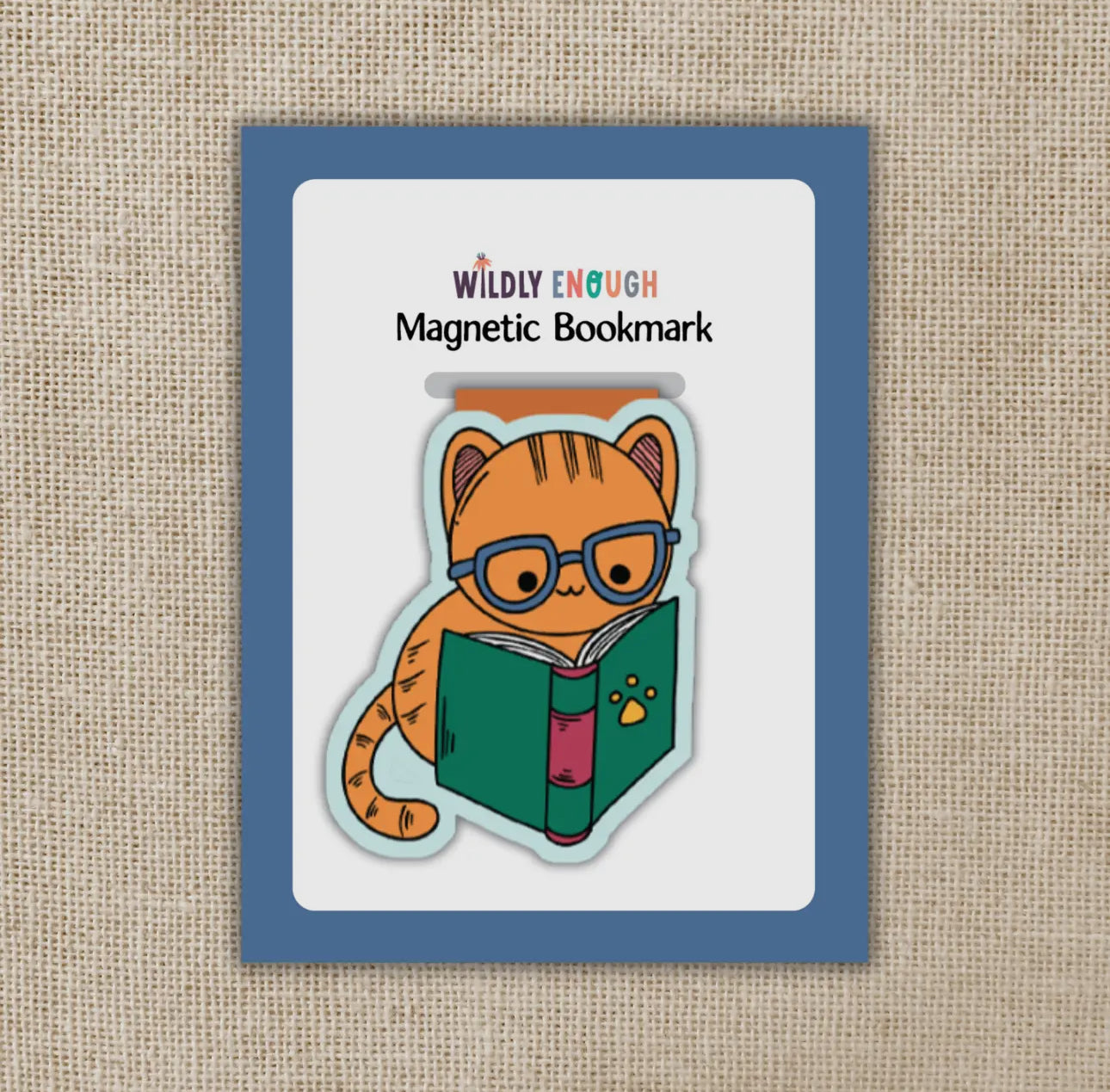 Cat Reading Magnetic Bookmark