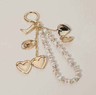 Cowboy Ceramic Beaded Keychain/Bag Charming