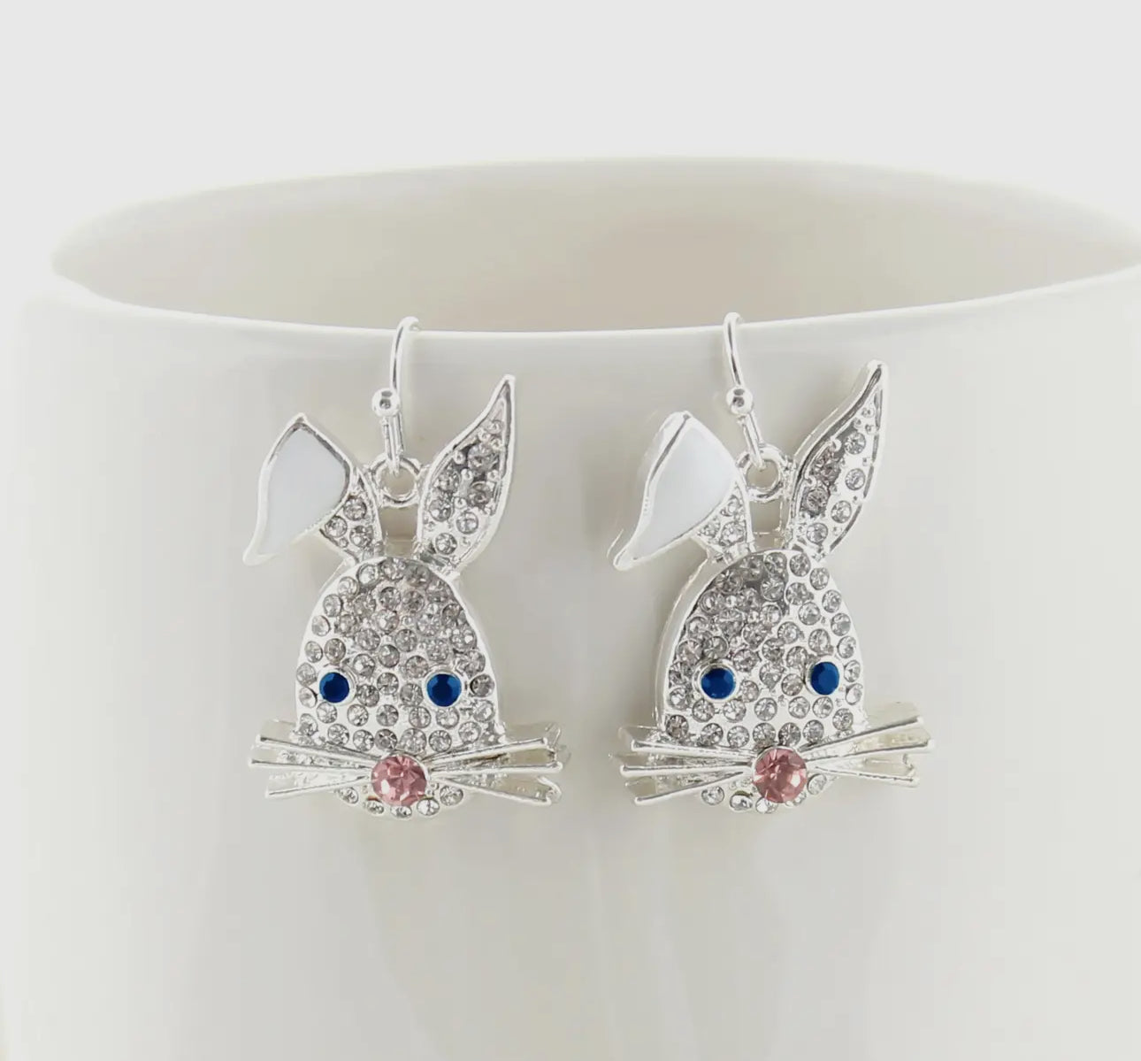 Crystal Easter Bunny Earrings