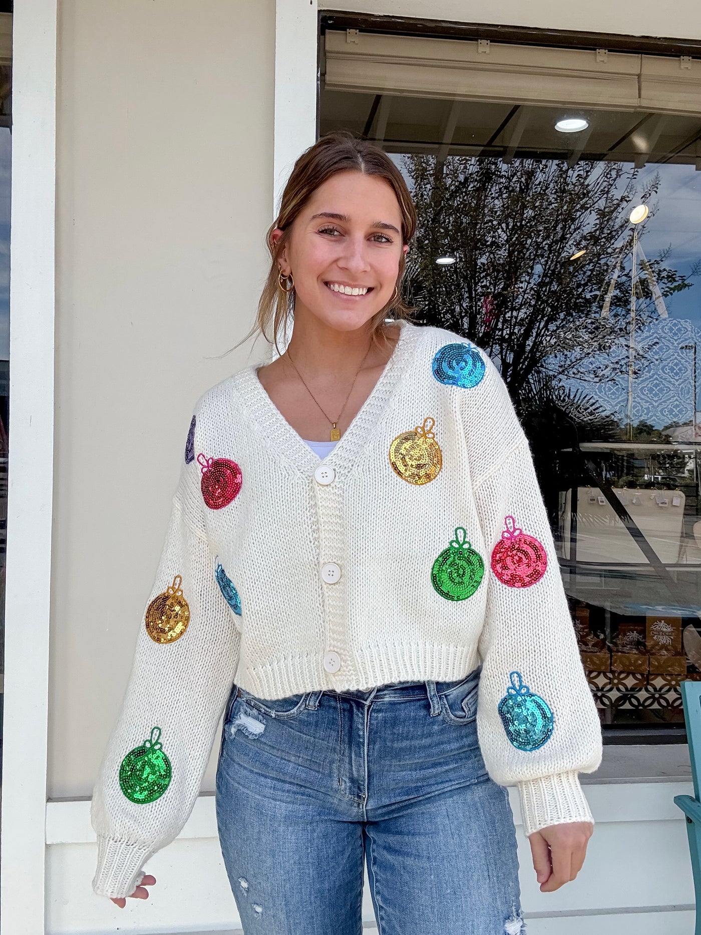 Deck The Halls Chunky Knit Cardigan