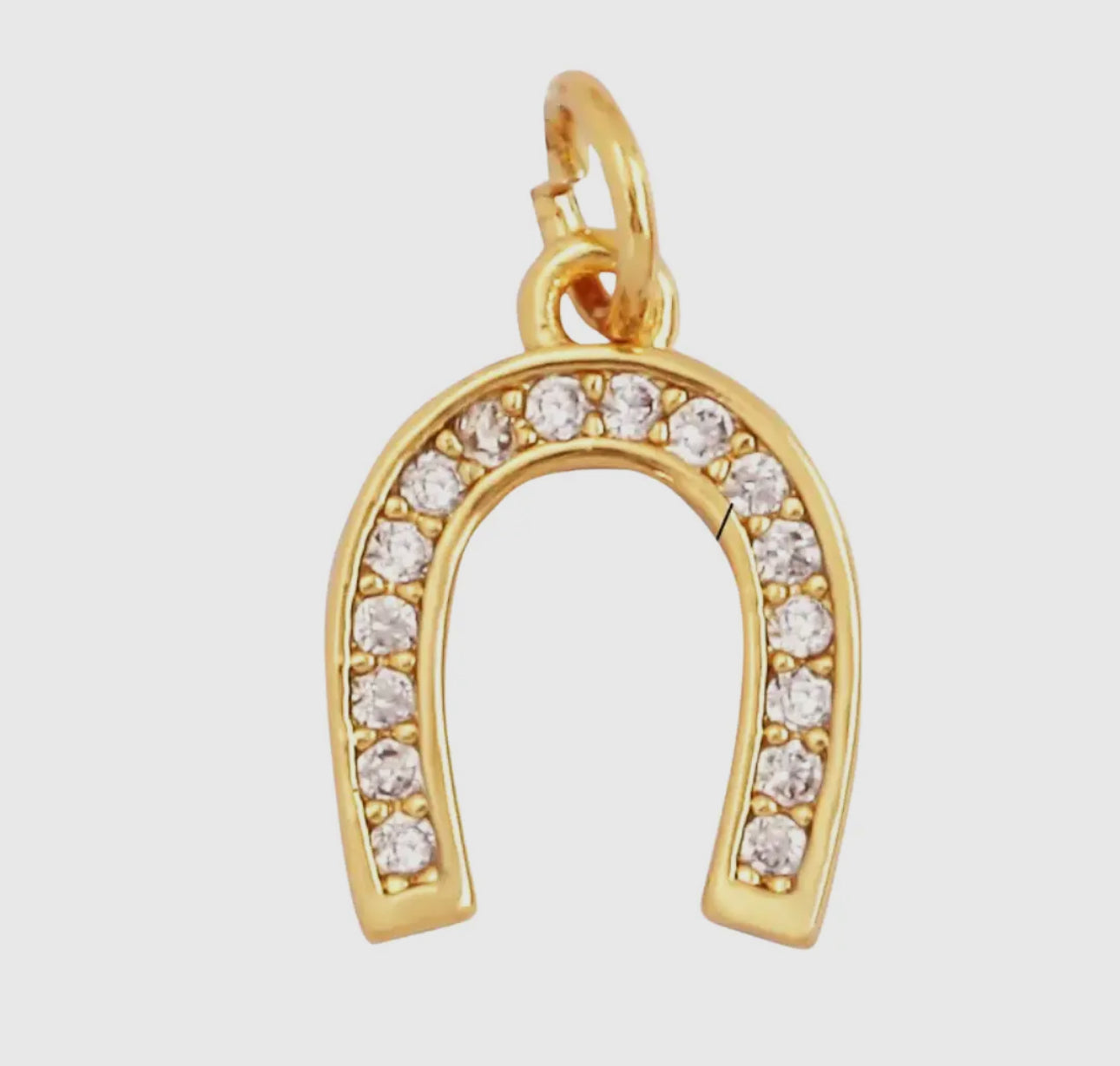 Pave Horseshoe Charm