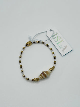 Isla "Stretch of the Sea" Bracelet - Porcelain Shell