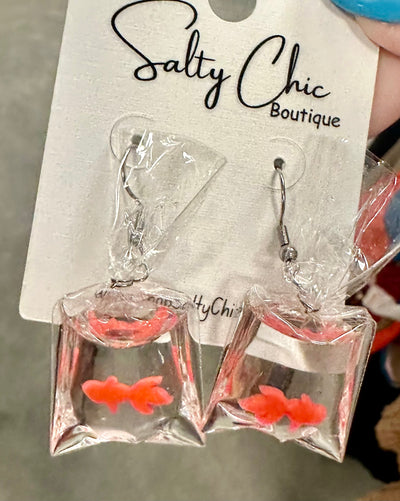 Fun & Quirky Goldfish Earrings