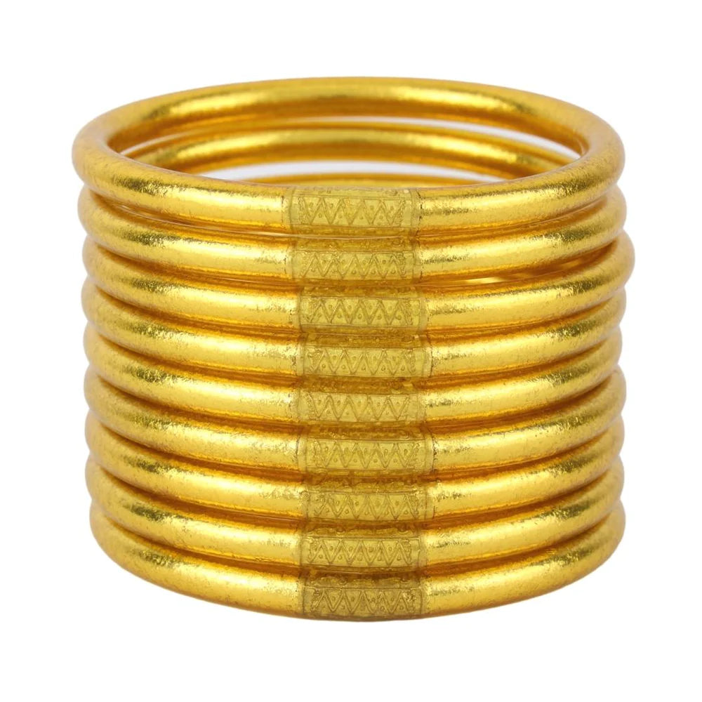 BuDha Girl Gold All Weather Bangles - Serenity Prayer