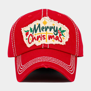 Merry Christmas Vintage Baseball Cap