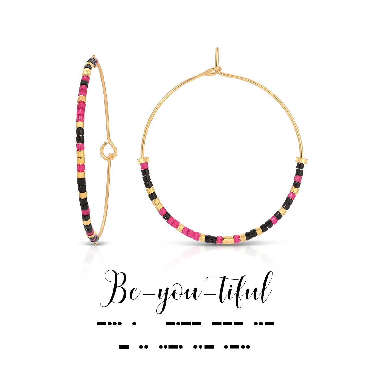 Dot & Dash Be-You-Tiful Hoop Earrings