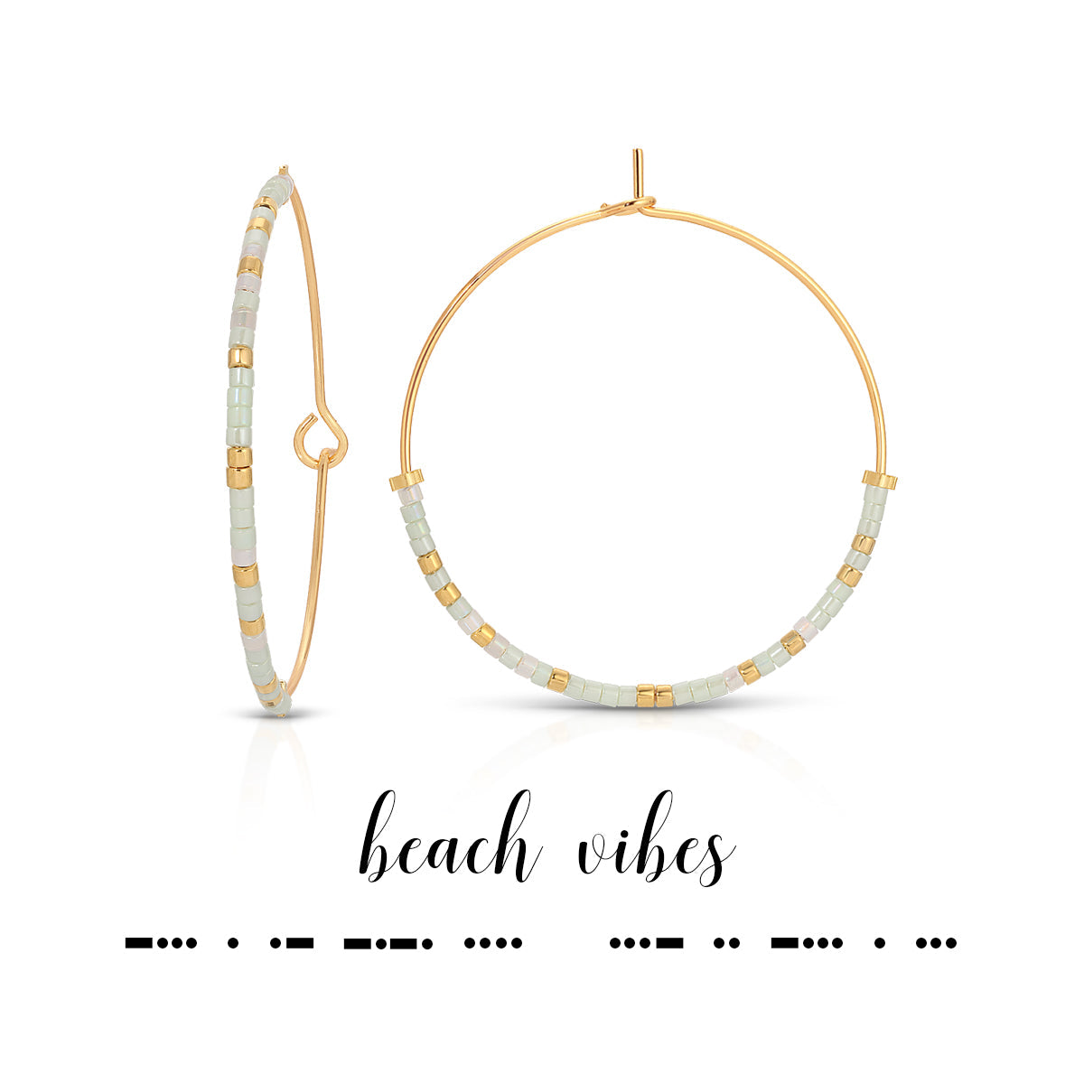 Dot & Dash Beach Vibes Hoop Earrings