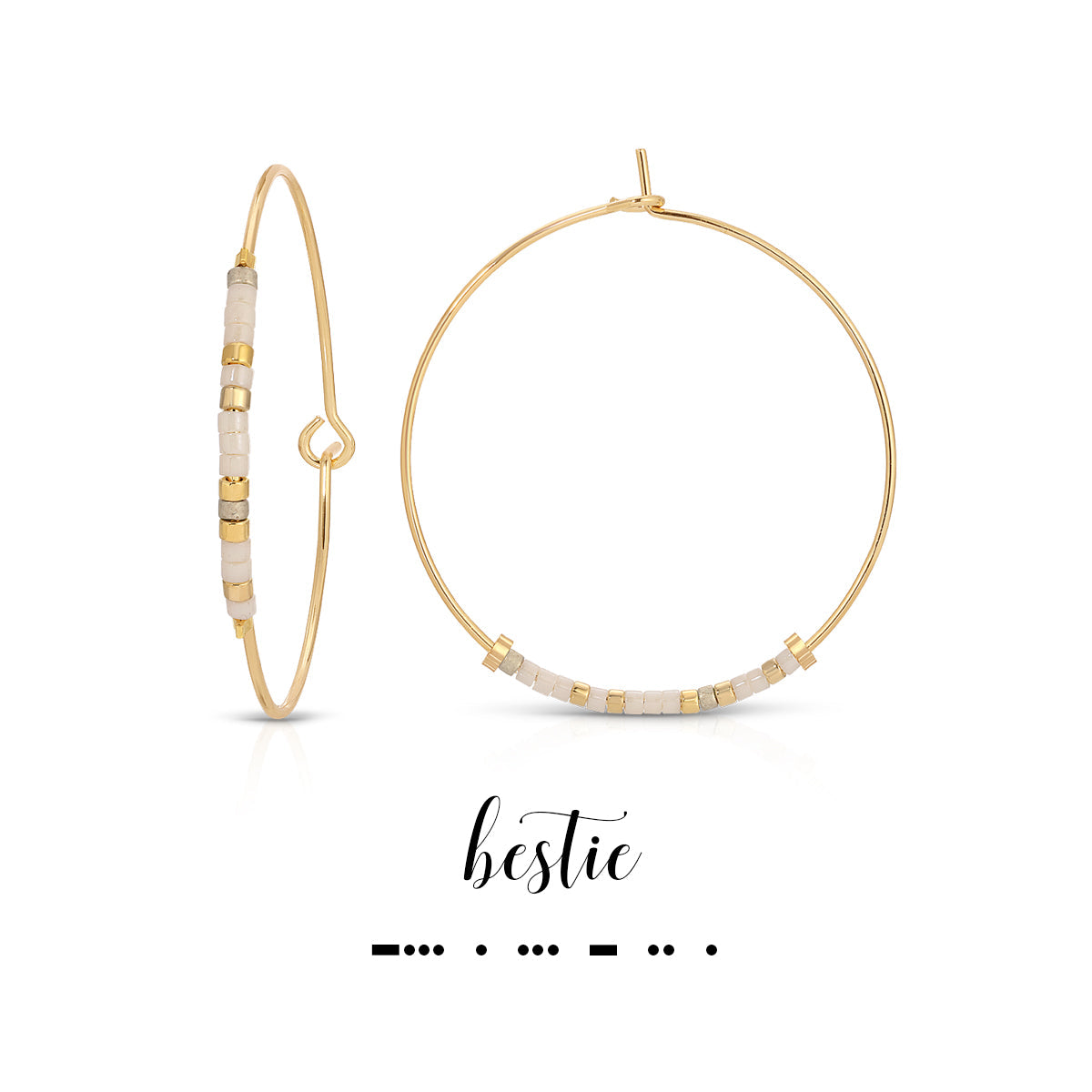 Dot & Dash Bestie Hoop Earrings