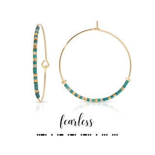 Dot & Dash Fearless Hoop Earrings
