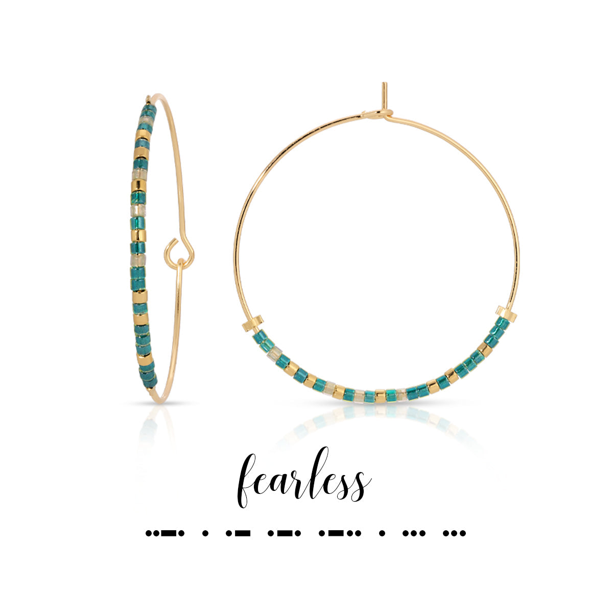 Dot & Dash Fearless Hoop Earrings