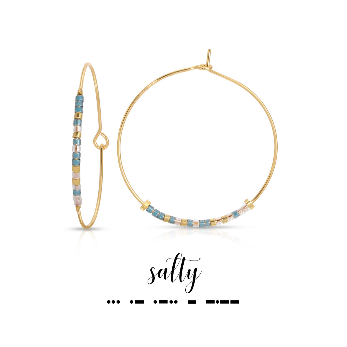 Dot & Dash Salty Hoop Earrings