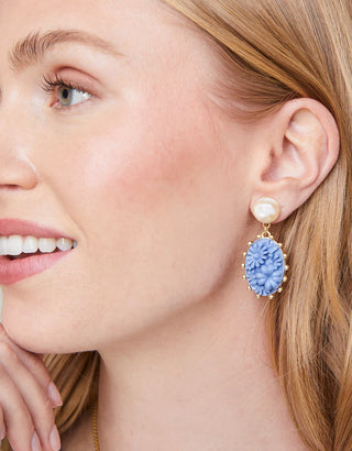 Spartina Floral Cabochon Earrings