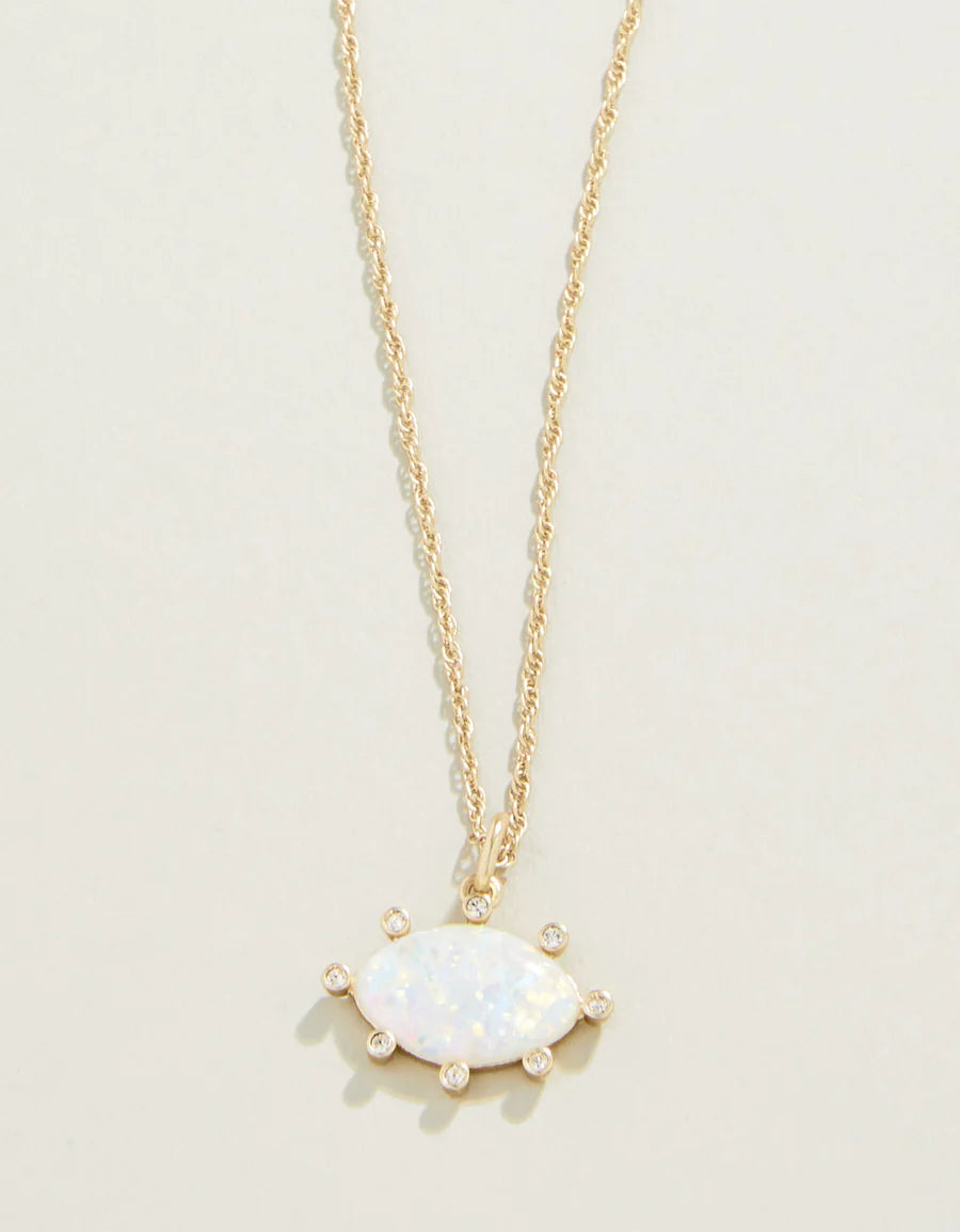 Spartina Opaline Necklace 18” White/Crystal