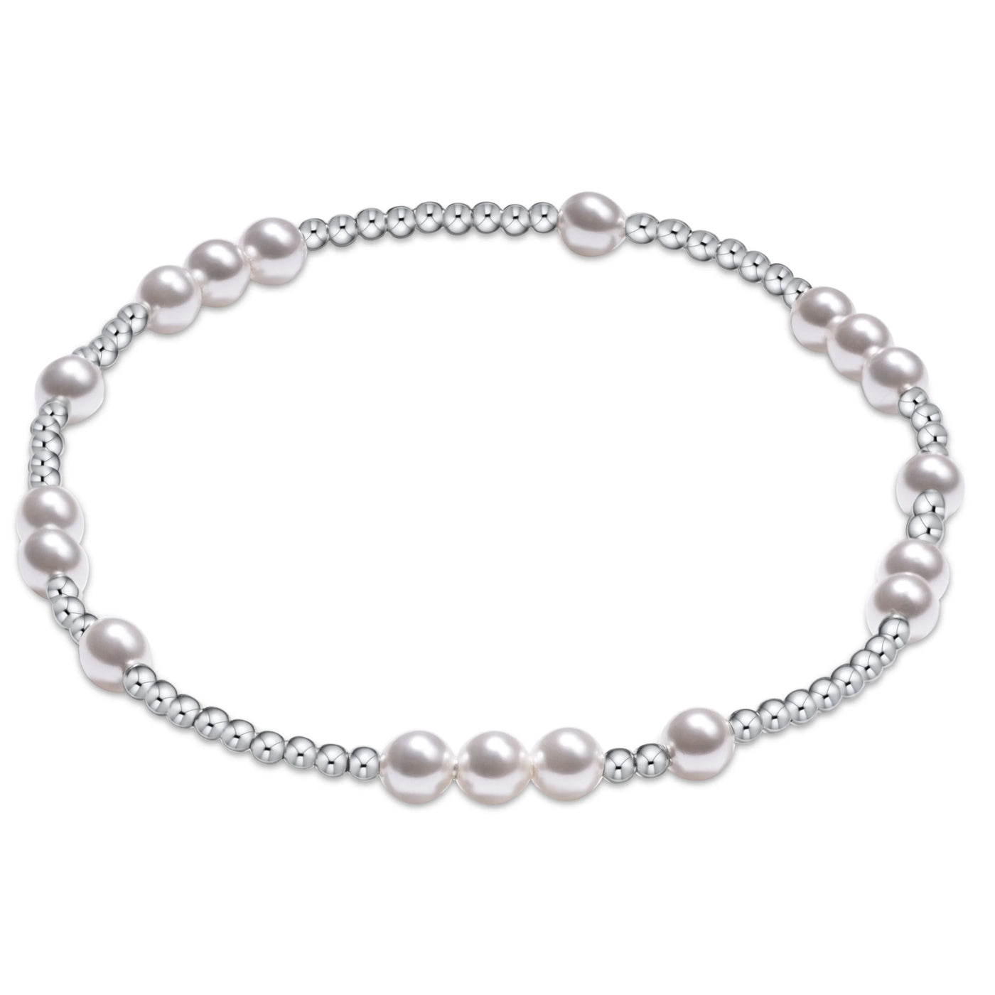 ENewton Hope Unwritten Pearl Bead Bracelet Silver