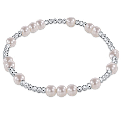 ENewton Hope Unwritten Pearl Bead Bracelet Silver