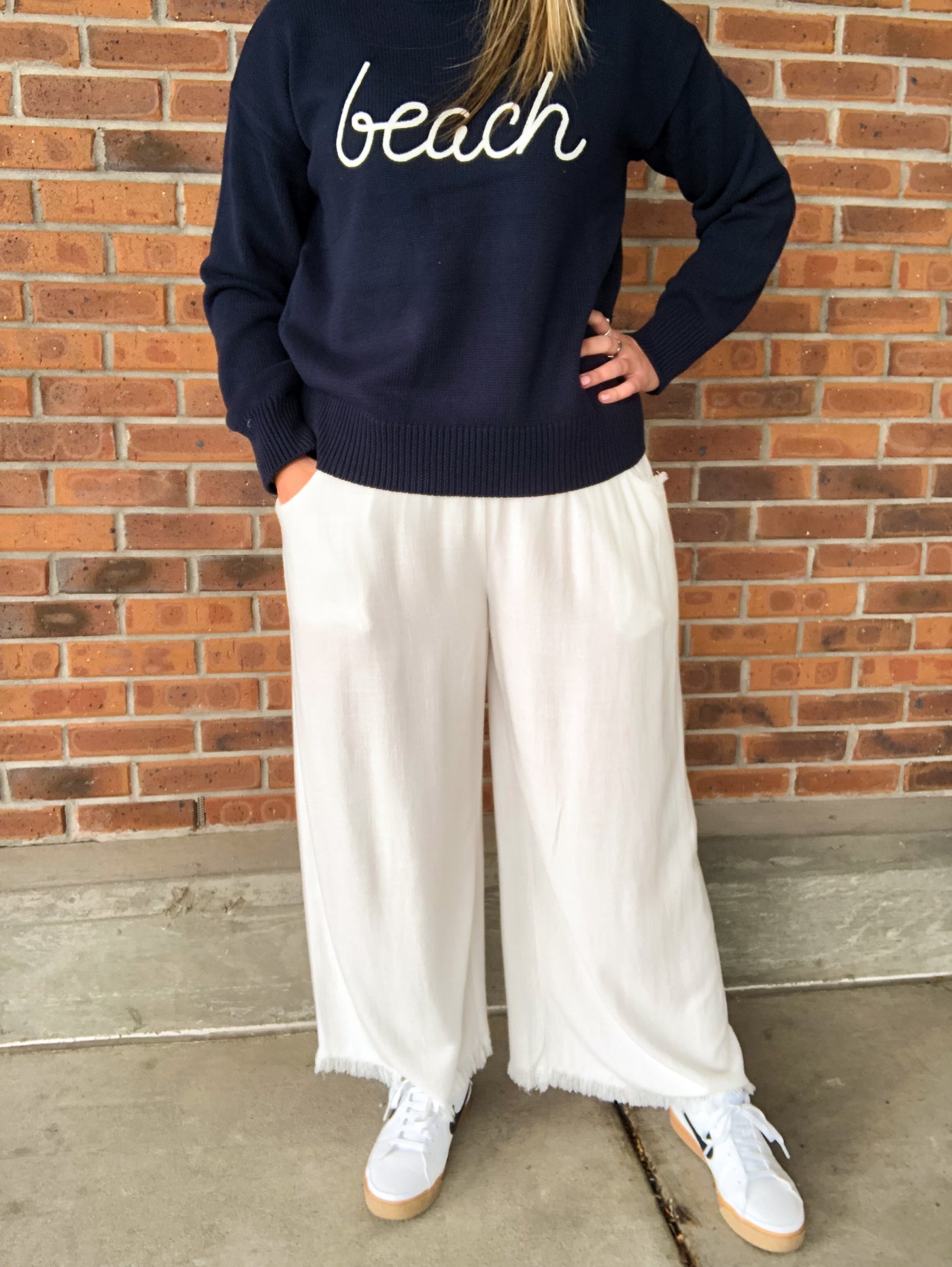 Umgee Best Selling Linen Wide Leg Pants