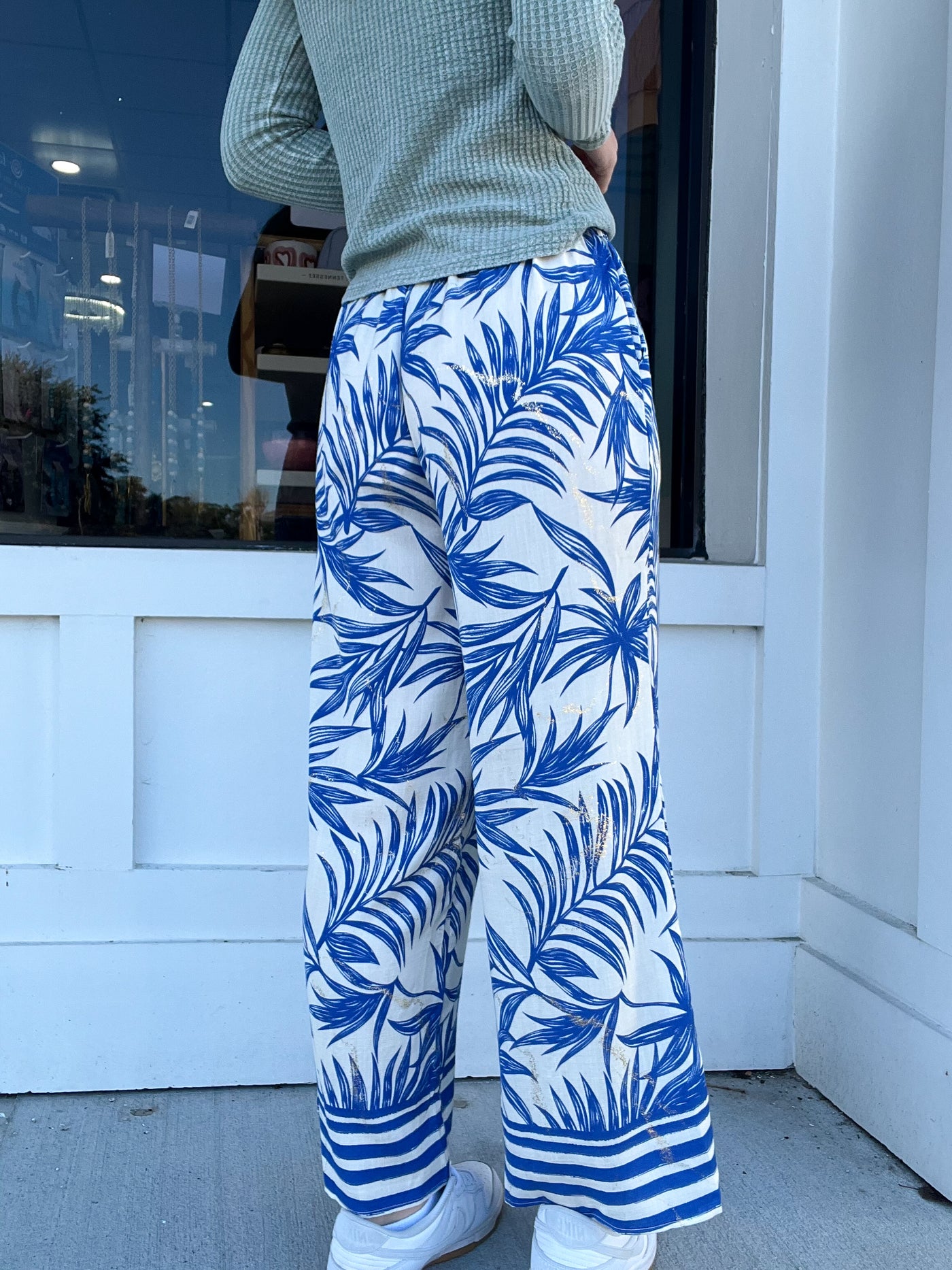 Umgee Wide Leg Tropical Pants