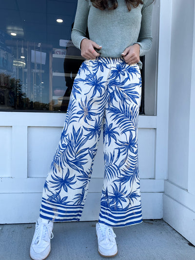 Umgee Wide Leg Tropical Pants