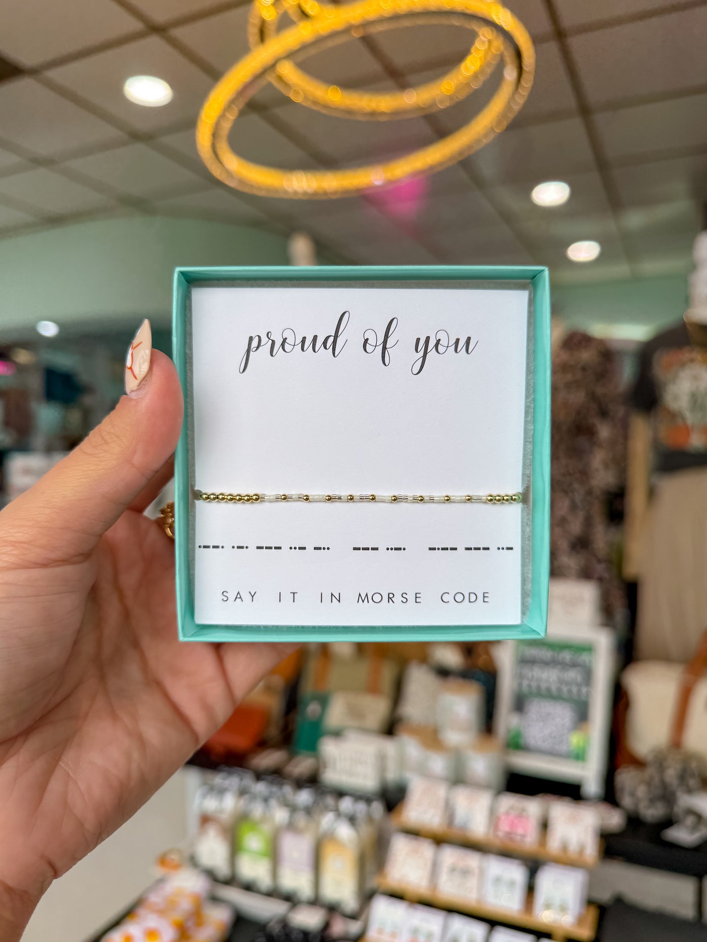 Dot & Dash "Proud of You" Beaded Bracelet
