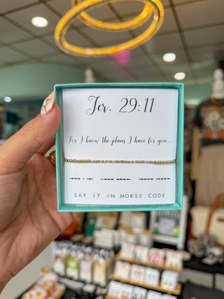 Dot & Dash "Jer 29:11" Beaded Bracelet