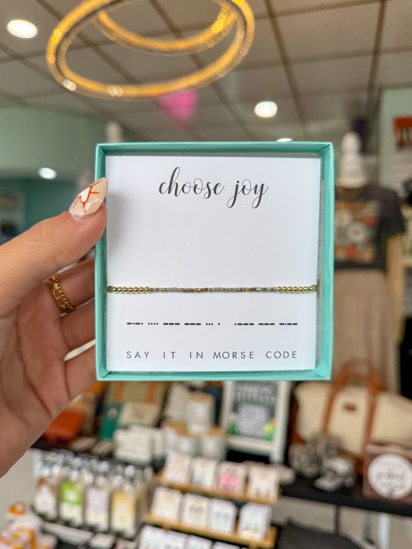 Dot & Dash "Choose Joy" Beaded Bracelet