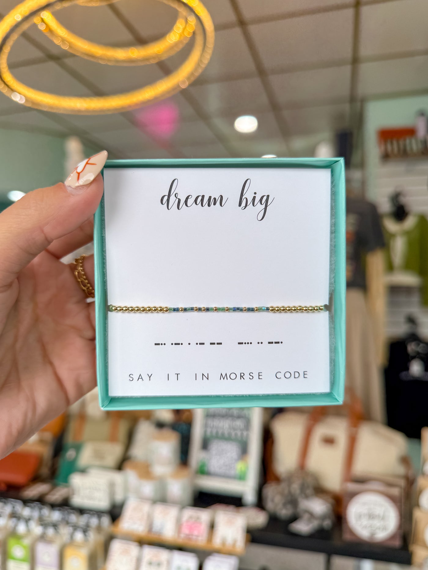 Dot & Dash "Dream Big" Beaded Bracelet