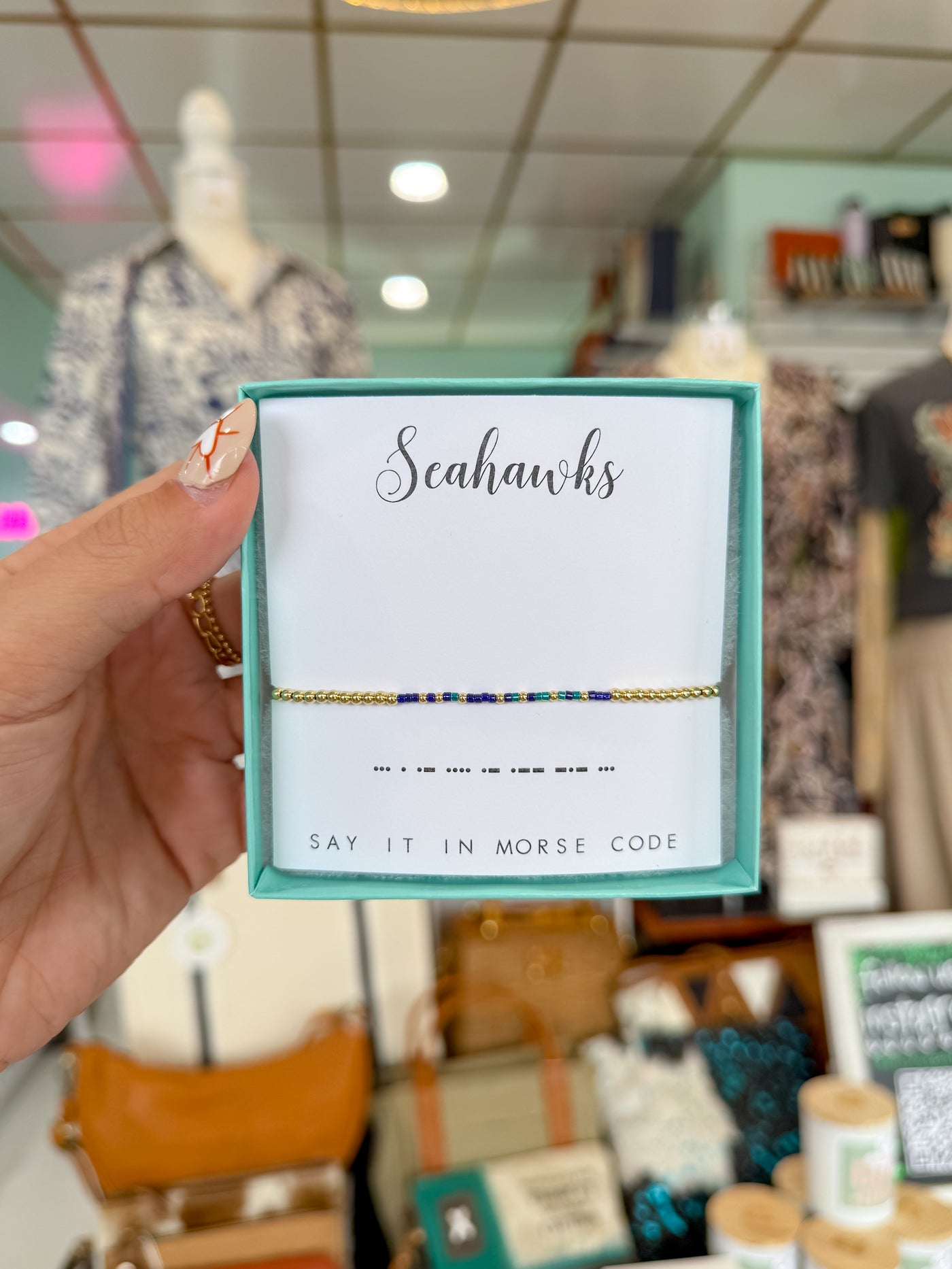 Dot & Dash "Seahawks" Beaded Bracelet