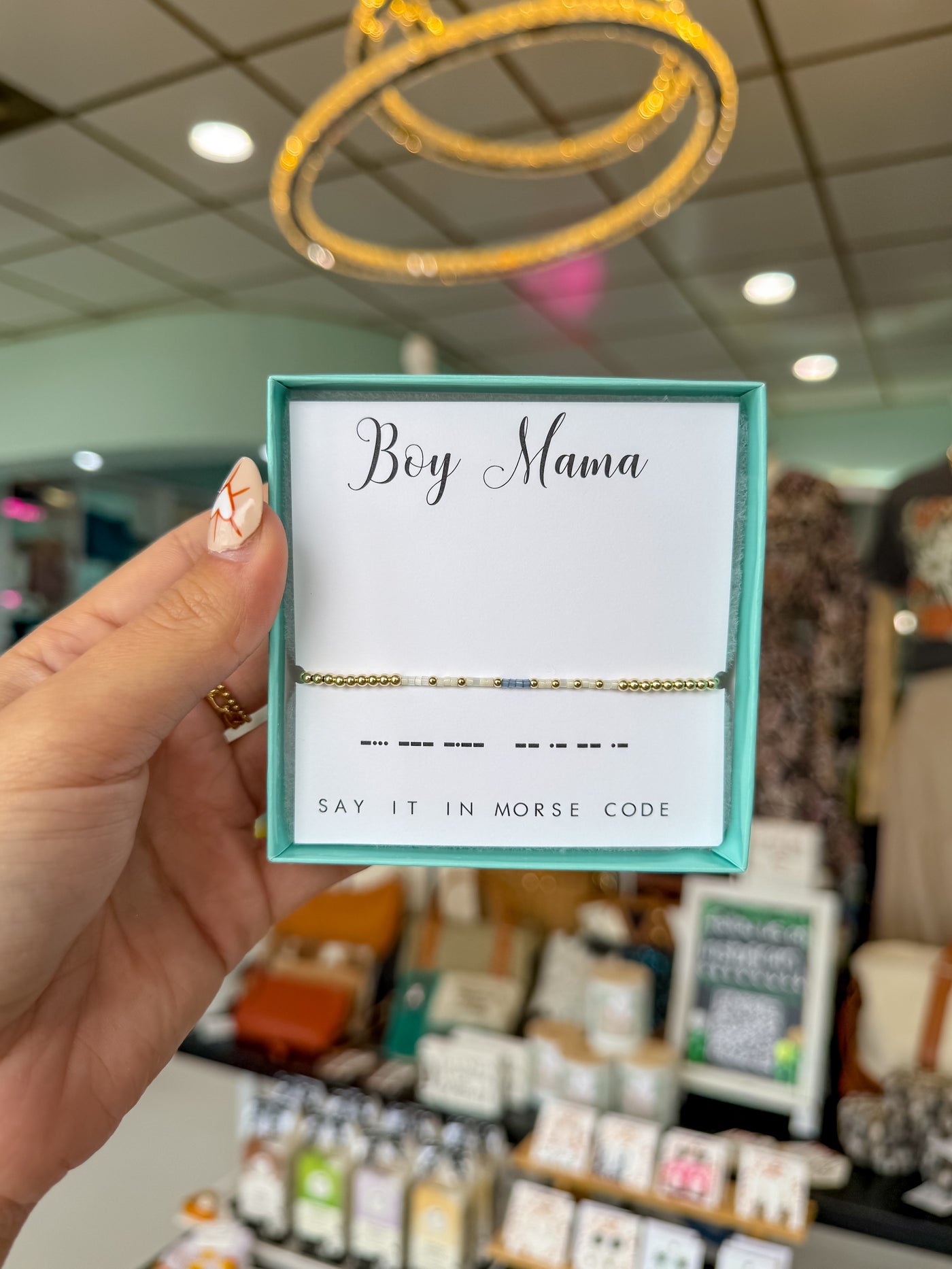 Dot & Dash “Boy Mama" Beaded Bracelet