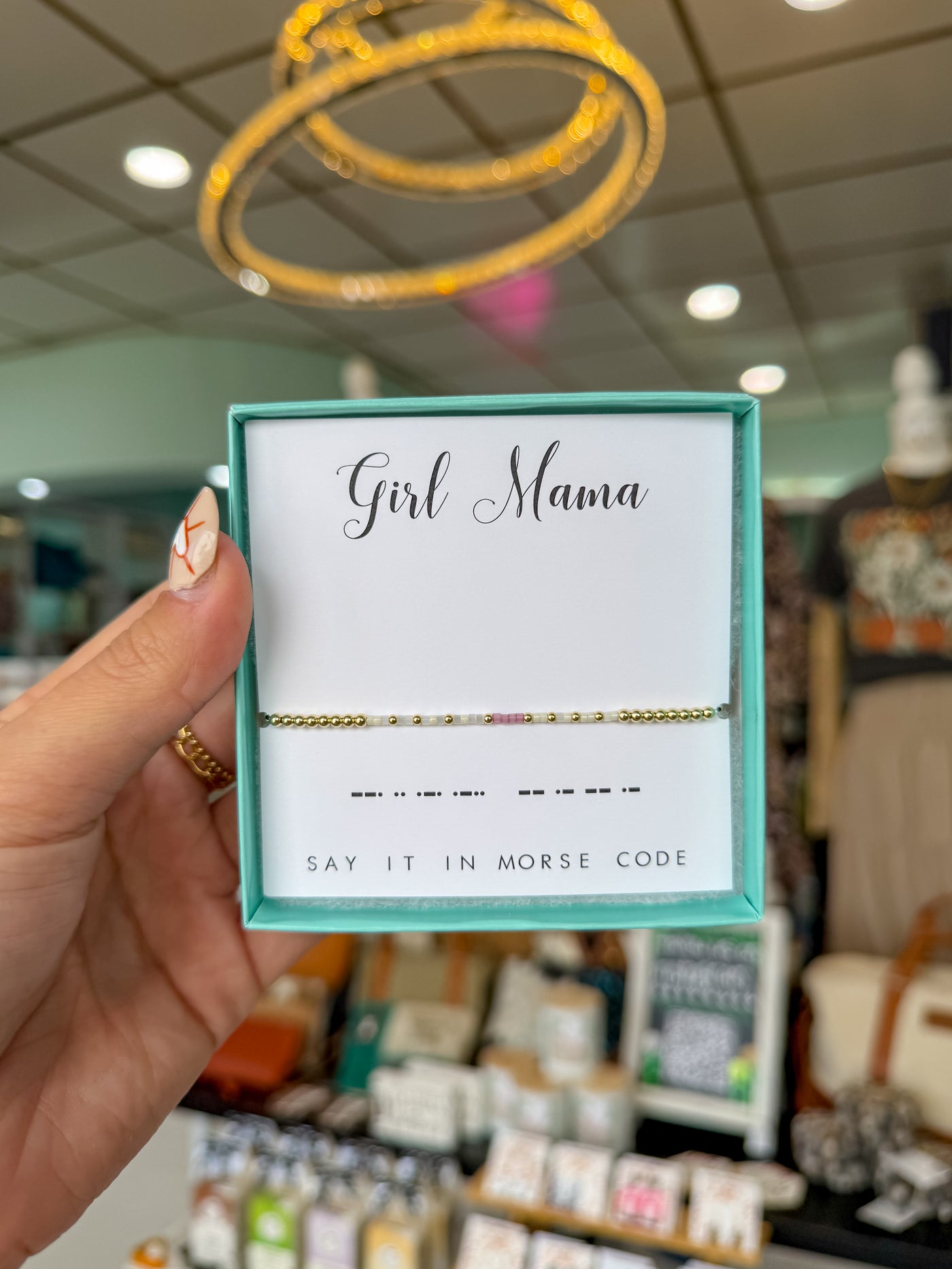 Dot & Dash “Girl Mama" Beaded Bracelet