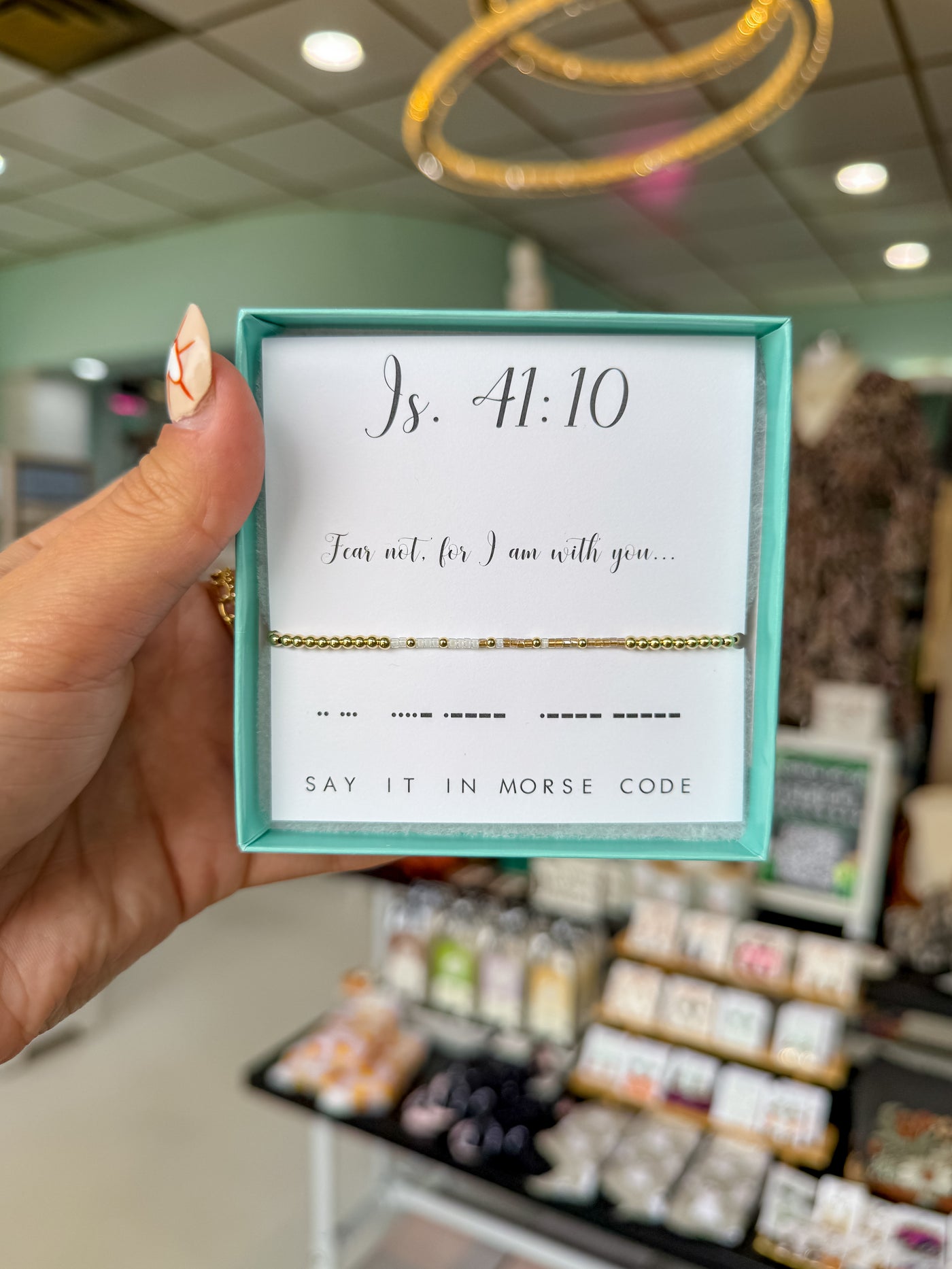Dot & Dash "Isiah 41:10" Beaded Bracelet