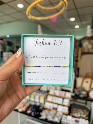 Dot & Dash "Joshua 1:9" Beaded Bracelet