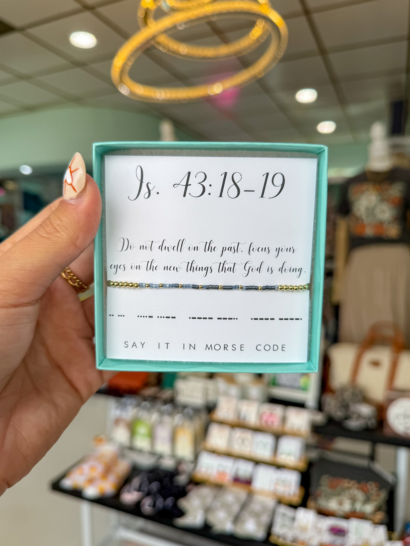 Dot & Dash "Isiah 43:18-19" Beaded Bracelet