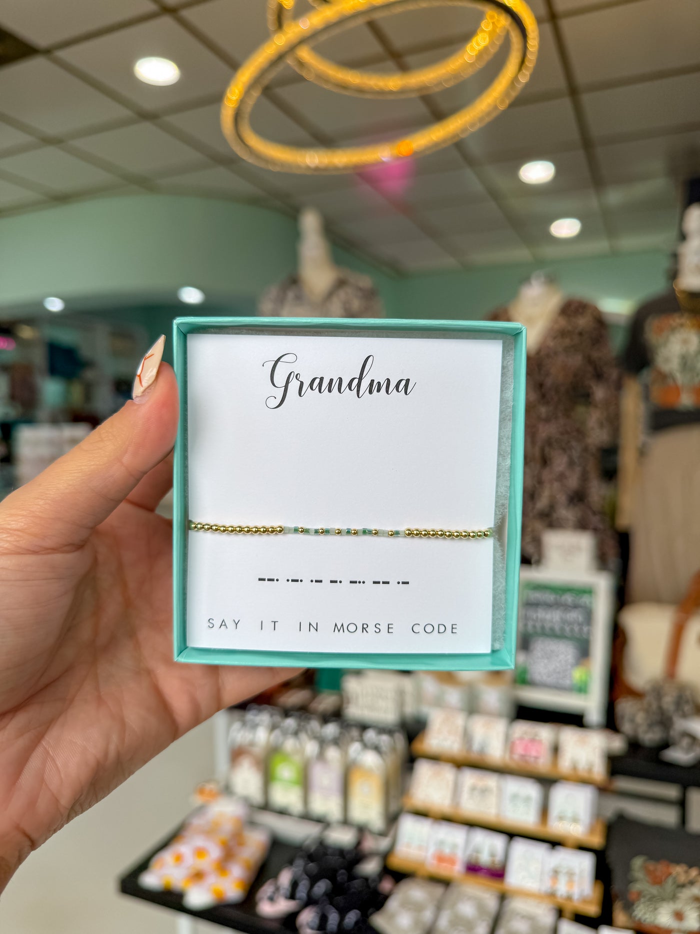 Dot & Dash "Grandma" Beaded Bracelet