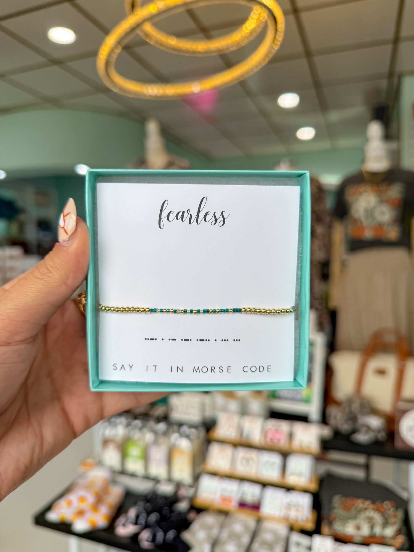 Dot & Dash "Fearless" Beaded Bracelet