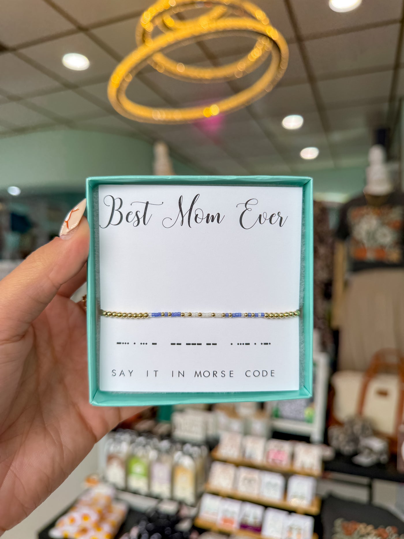 Dot & Dash "Best Mom Ever" Beaded Bracelet