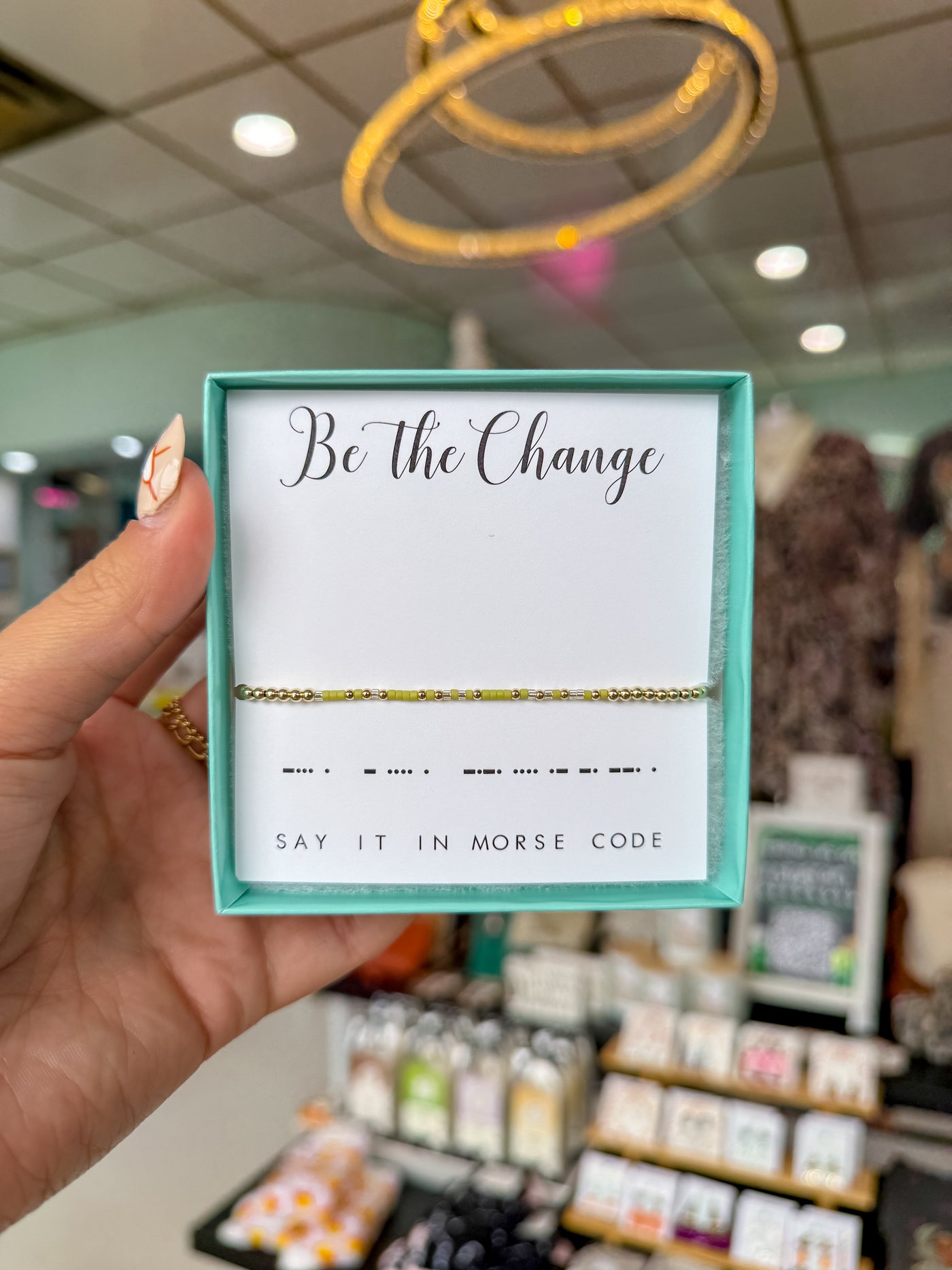 Dot & Dash "Be the Change" Beaded Bracelet