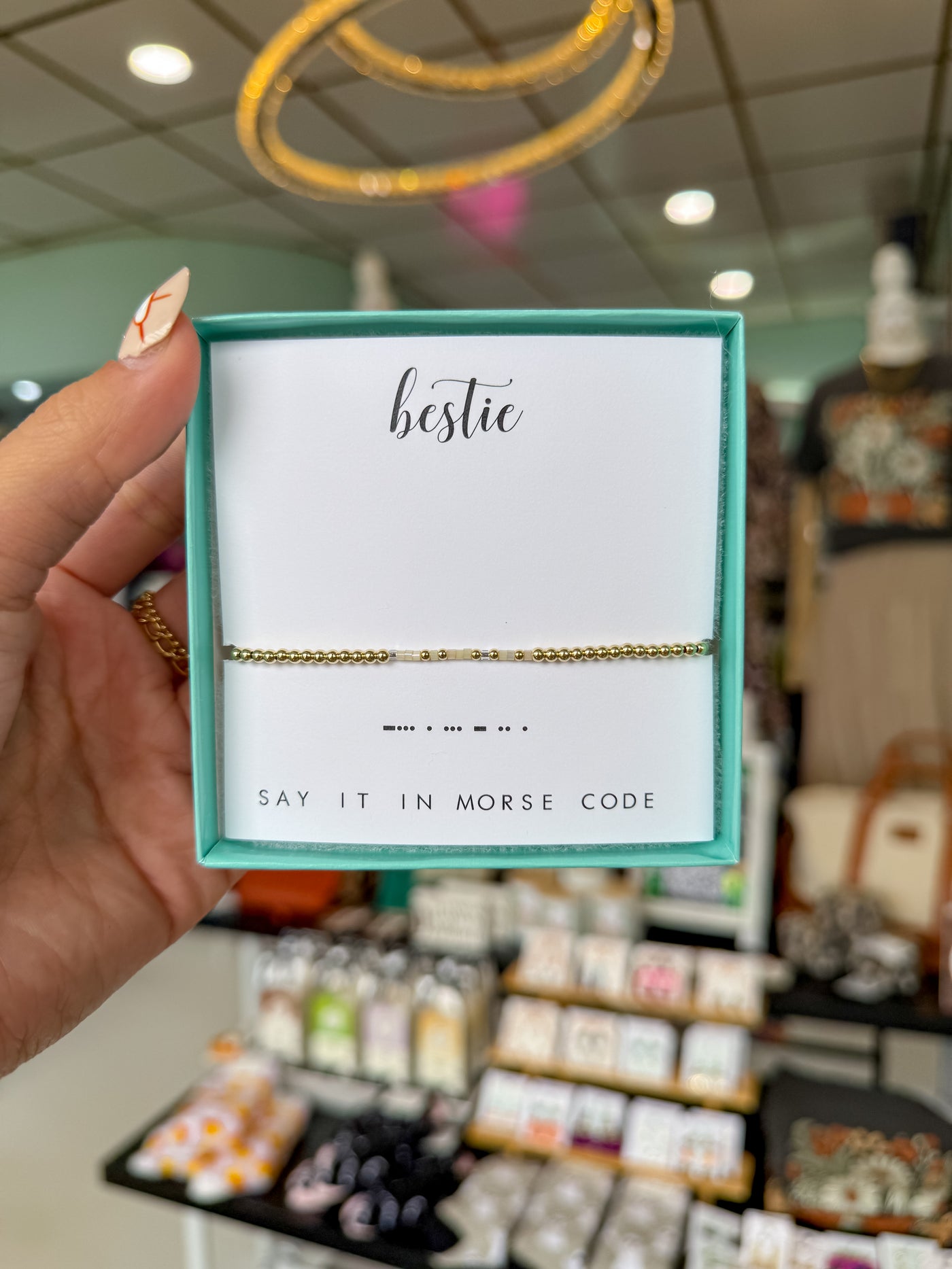 Dot & Dash "Bestie" Beaded Bracelet