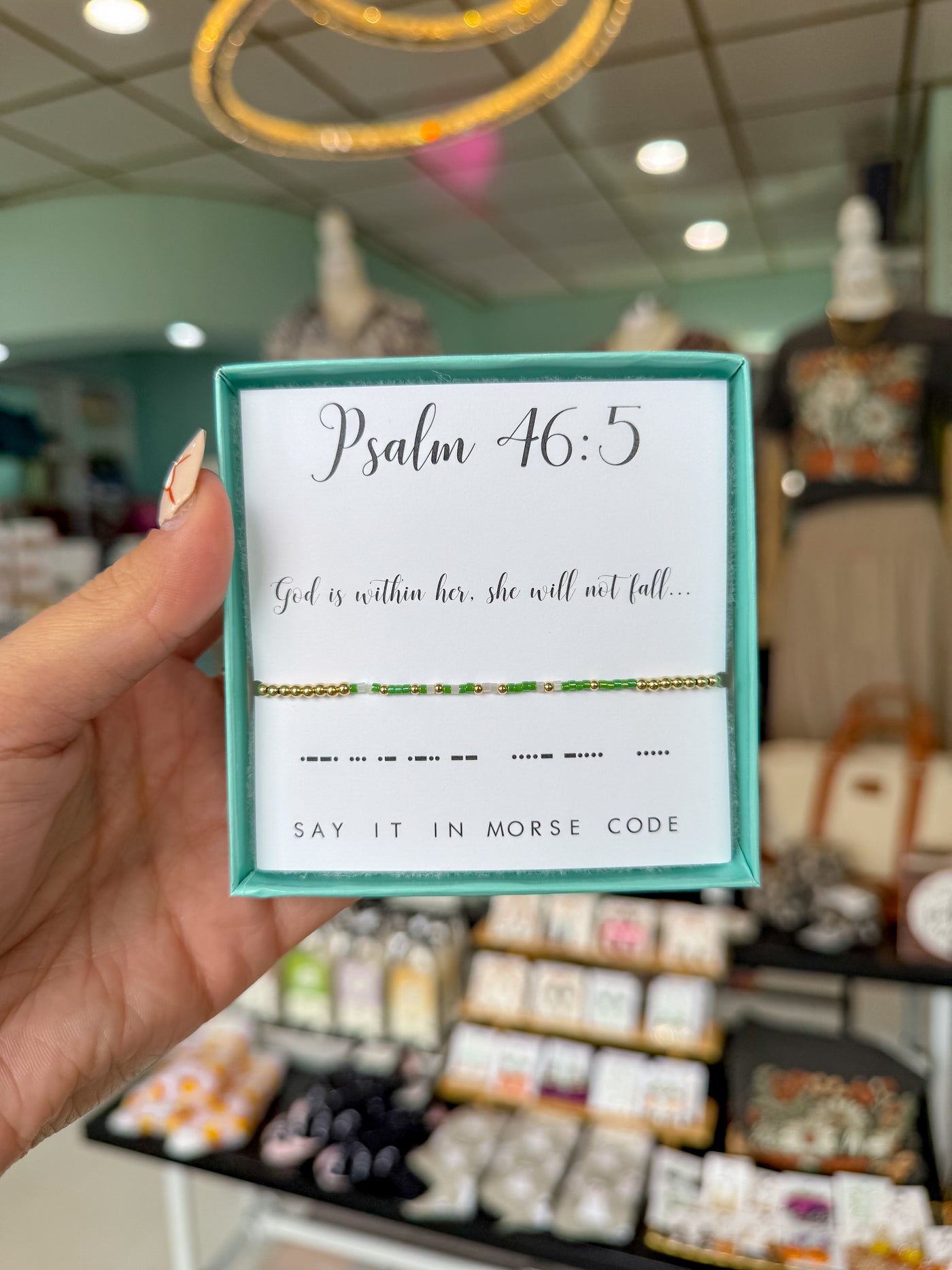 Dot & Dash "Psalm 46:5" Beaded Bracelet