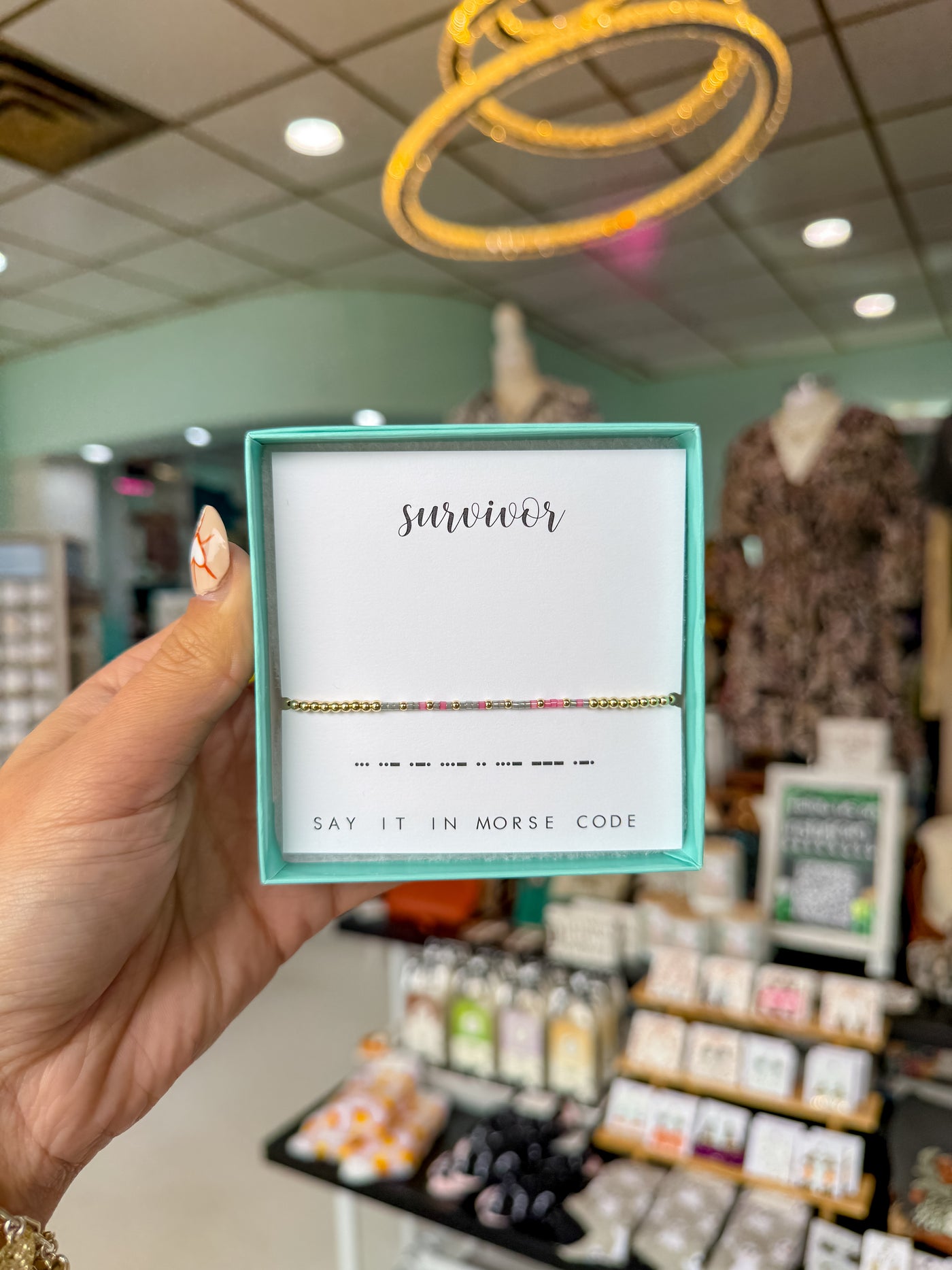 Dot & Dash "Survivor" Beaded Bracelet