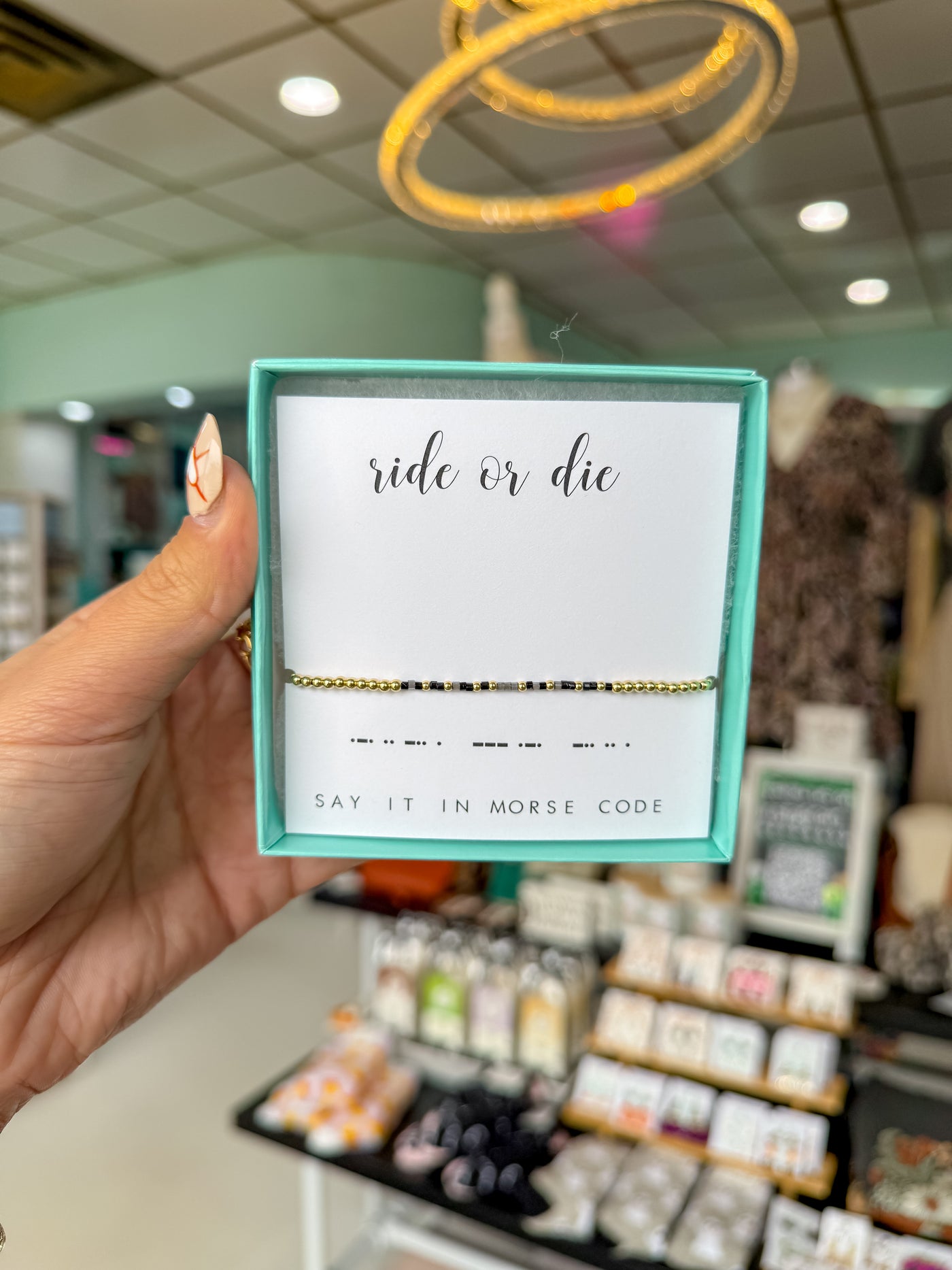 Dot & Dash "Ride or Die" Beaded Bracelet