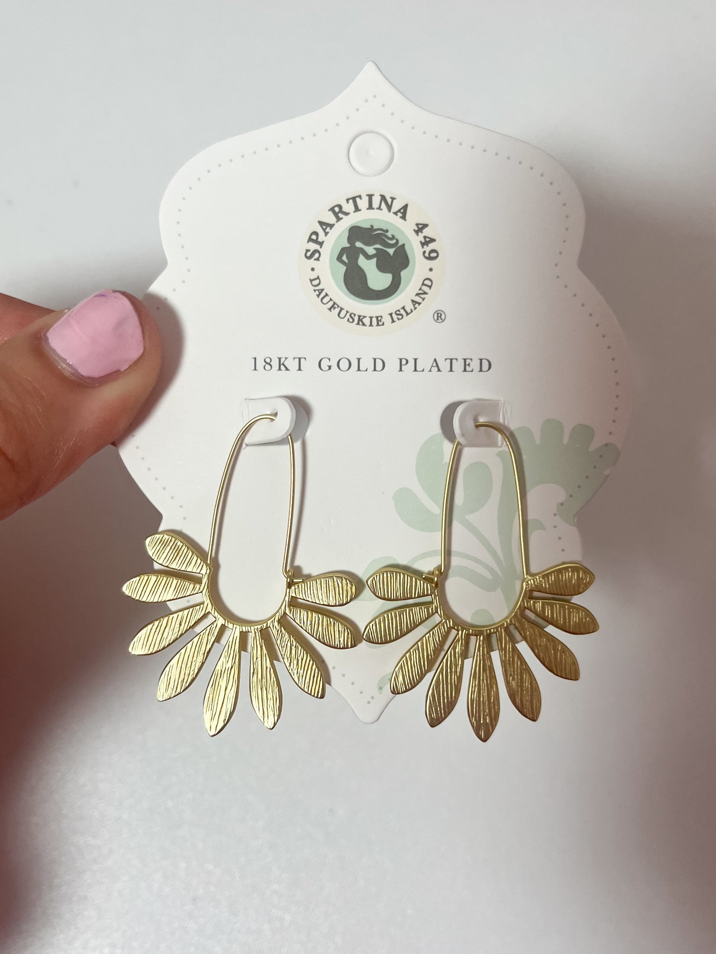 Spartina Palmetto Hoop Earrings Gold